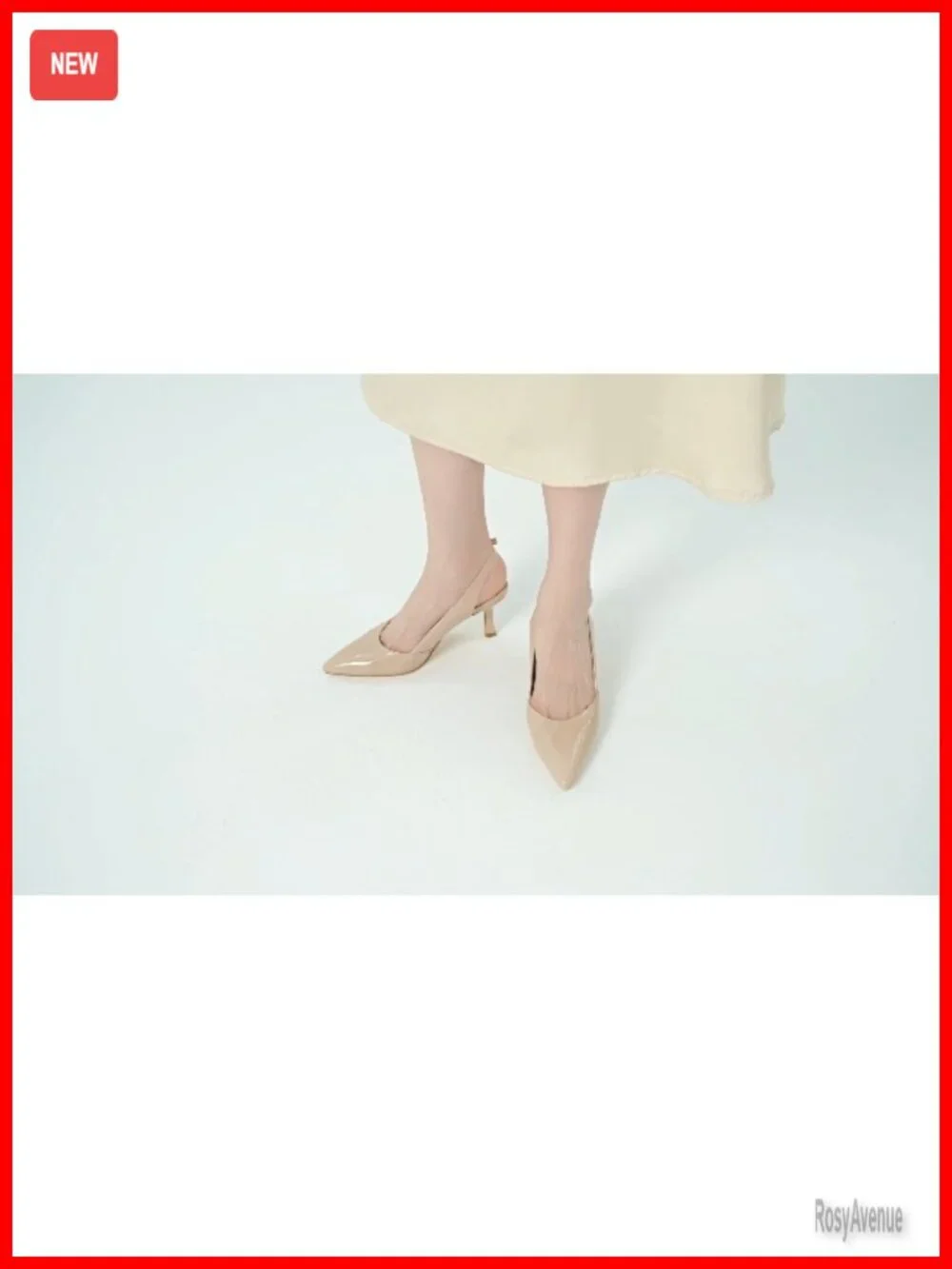Slingback Kitten Heels Pointed Closed Toe Dressy Pumps Shoes Wedding Office